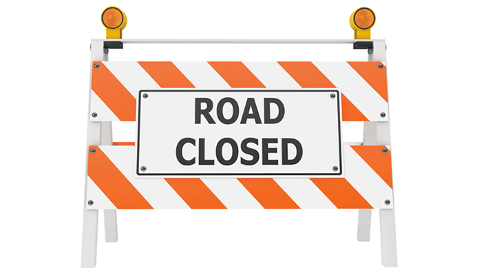 Road Closure Sign
