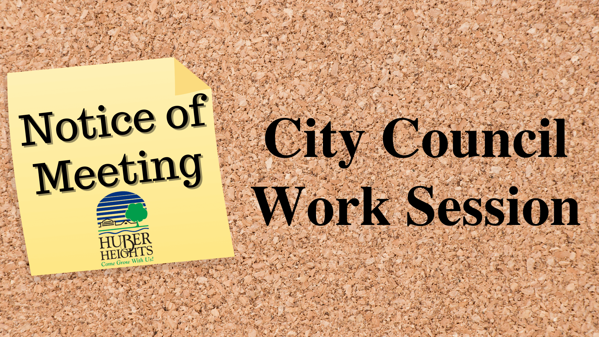 Council Work Session Meeting Notice posting
